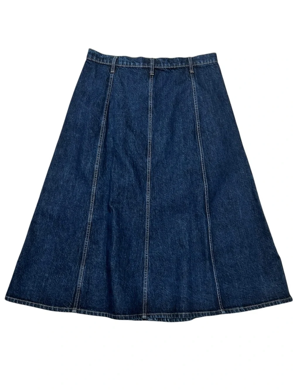Banana Republic Dark Wash A-Line Denim Midi Skirt 14, Summer Skirt - Picture 3 of 12